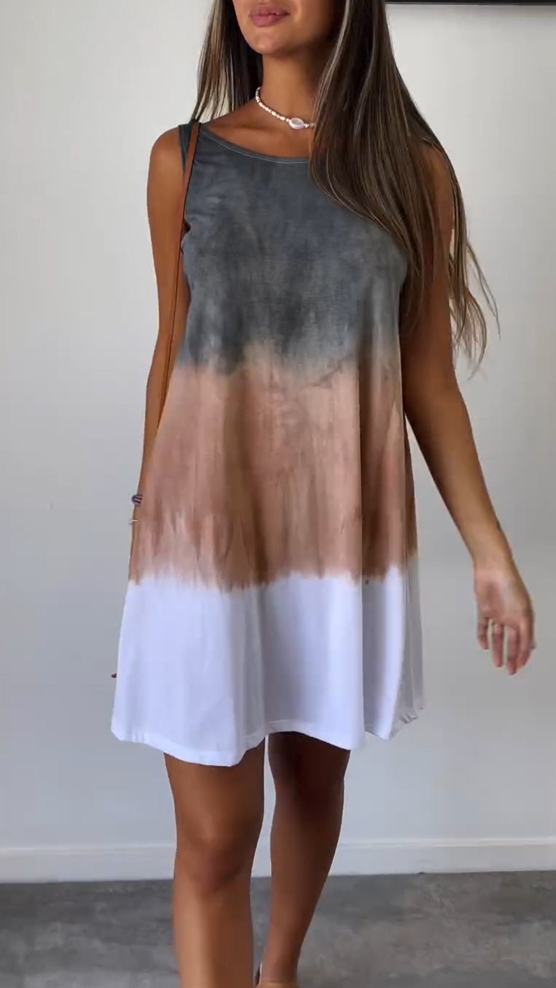 Robe d'été trapèze Cripes au look ombré