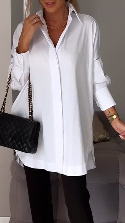 Blouse chique en mousseline de soie grande taille