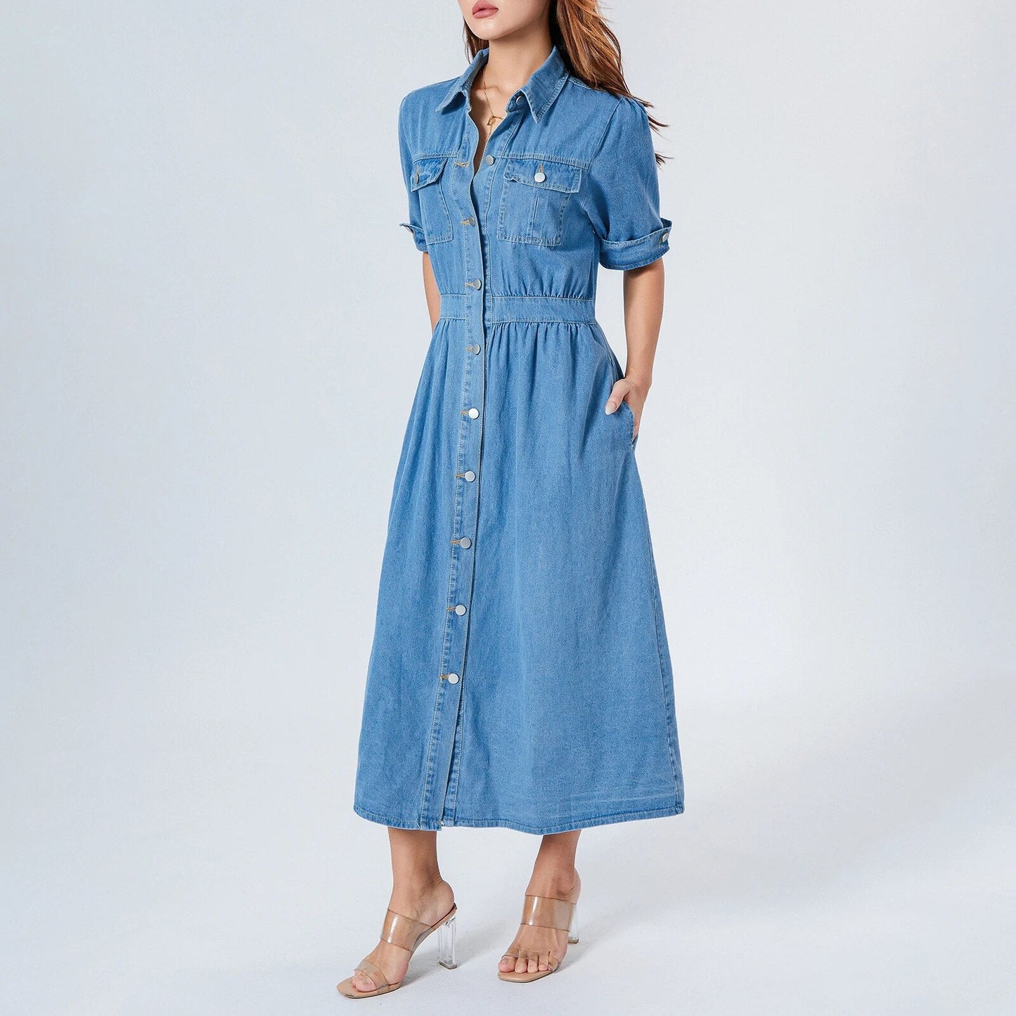 Robe en jean cripes | Mireille