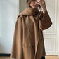 Crêpes | Manteau couleur camel avec écharpe