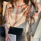 Blouse en satin avec motif floral