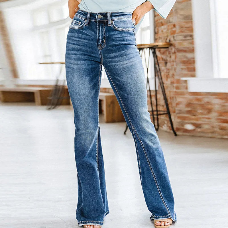 Pantalon femme à jambes larges