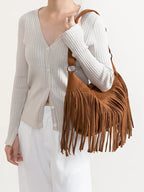Sloane | Suede Schultertasche