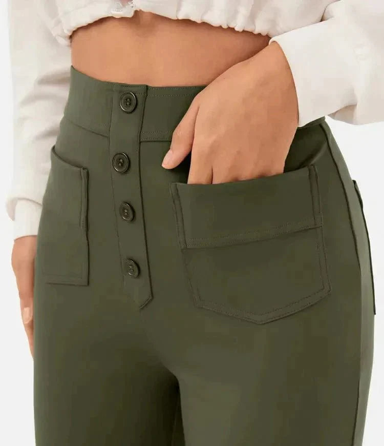 Pantalon décontracté élastique taille haute Cripes IVY