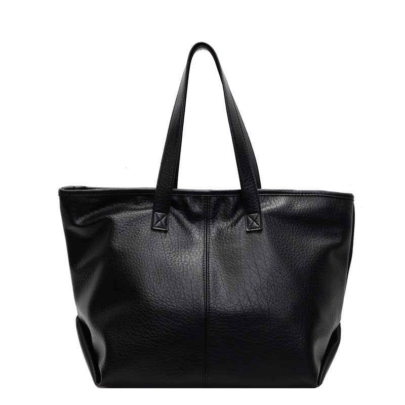 Große trendige Tote Bag aus Leder