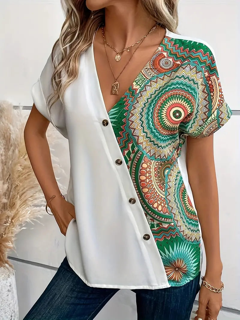 Blouse Cripes imprimé mandala | Christie