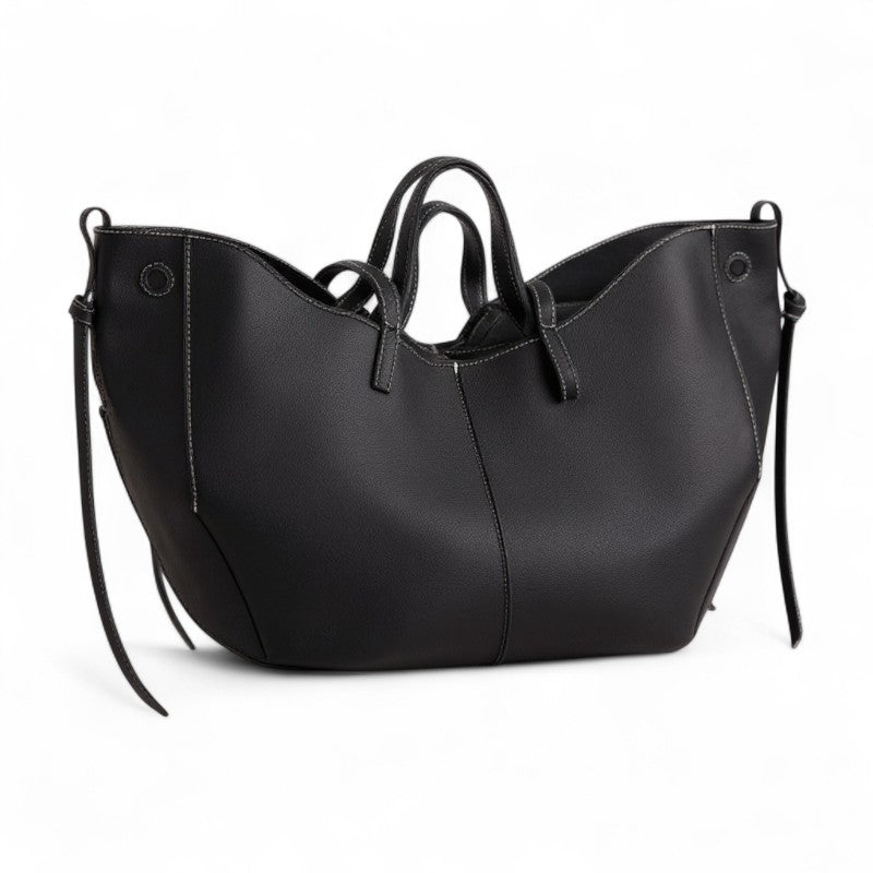 Große strukturierte Leder-Tasche