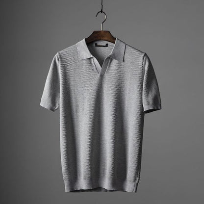 Polo en coton tricoté pour hommes