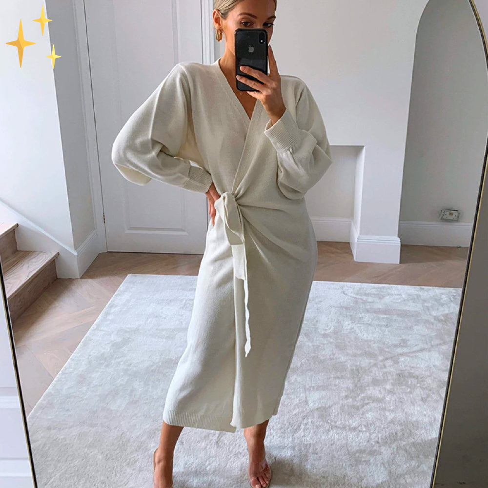 Robe peignoir portefeuille en coton Cripes Sunday pour se détendre avec style à la maison