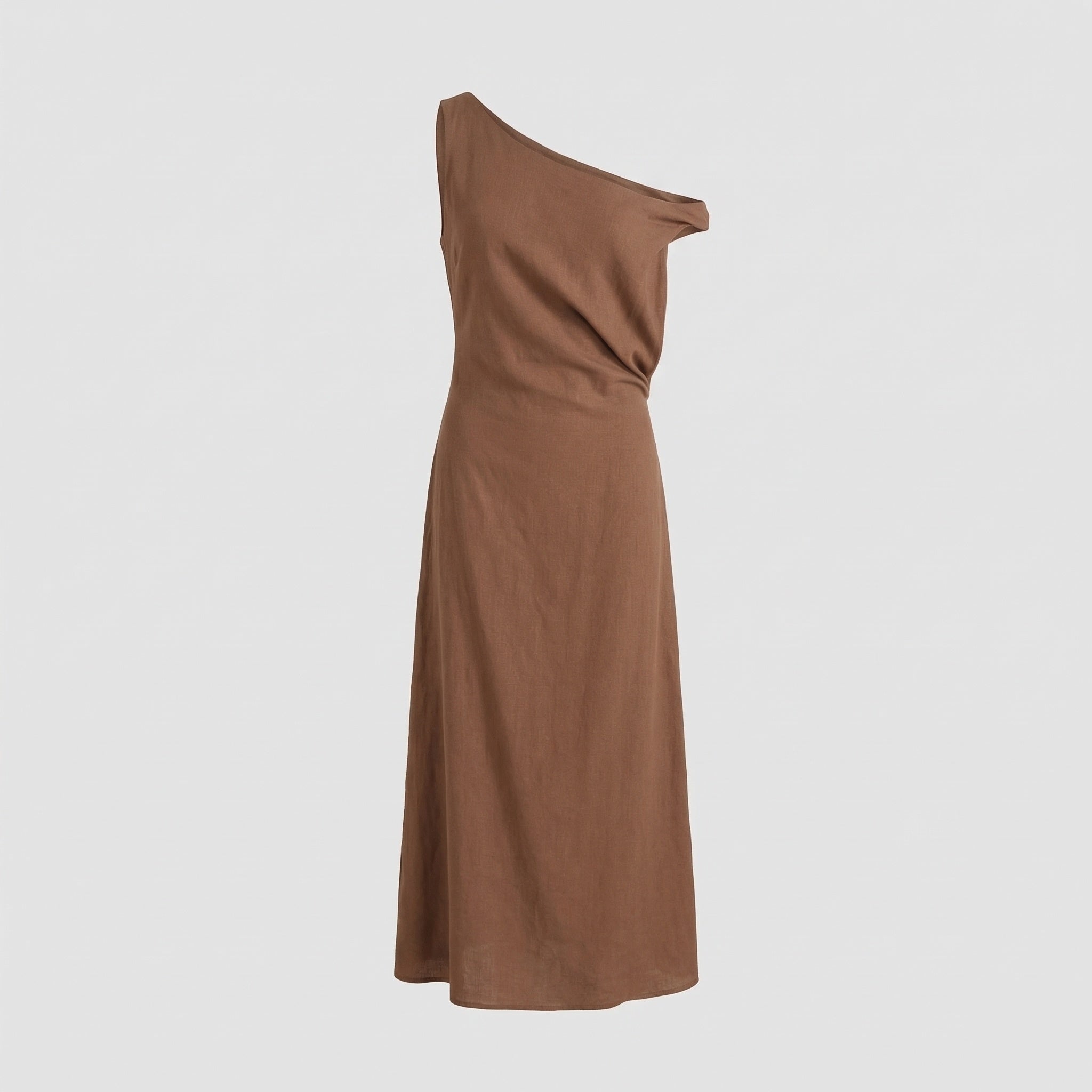 Dames Off-Shoulder Maxi Jurk met Drapering