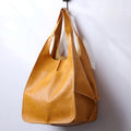 Übergroße Leder-Schultertasche für Frauen