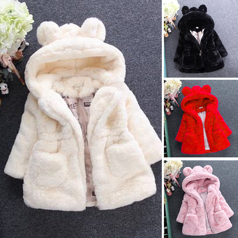 [Meilleur cadeau pour elle] Veste à capuche avec oreilles de lapin épaisses et mignonnes pour filles