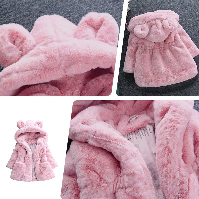 [Meilleur cadeau pour elle] Veste à capuche avec oreilles de lapin épaisses et mignonnes pour filles