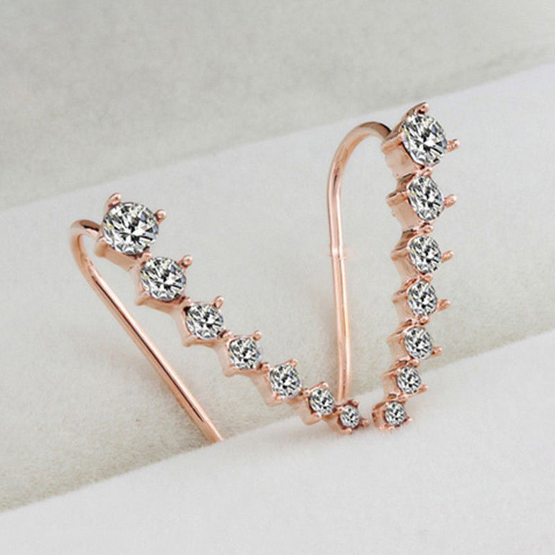 🎅Cadeau idéal💖Boucles d'oreilles avec sept étoiles et diamants synthétiques