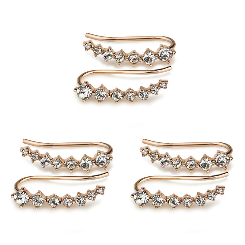 🎅Cadeau idéal💖Boucles d'oreilles avec sept étoiles et diamants synthétiques