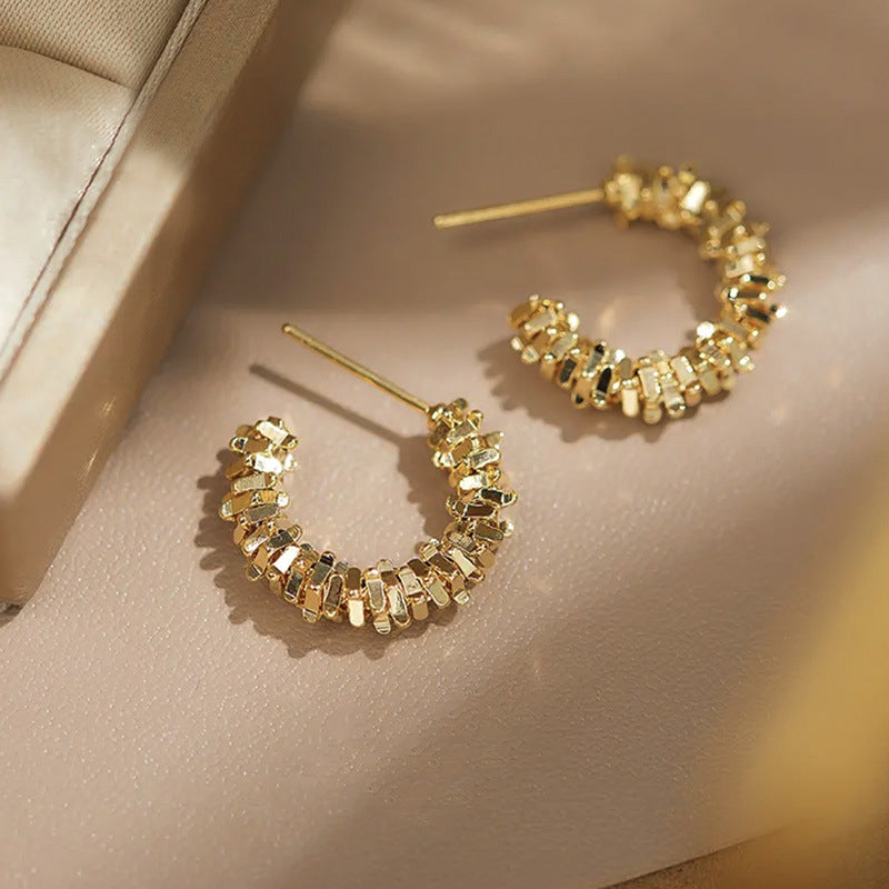 [Meilleur cadeau pour elle] Boucles d'oreilles en forme de C au design haut de gamme