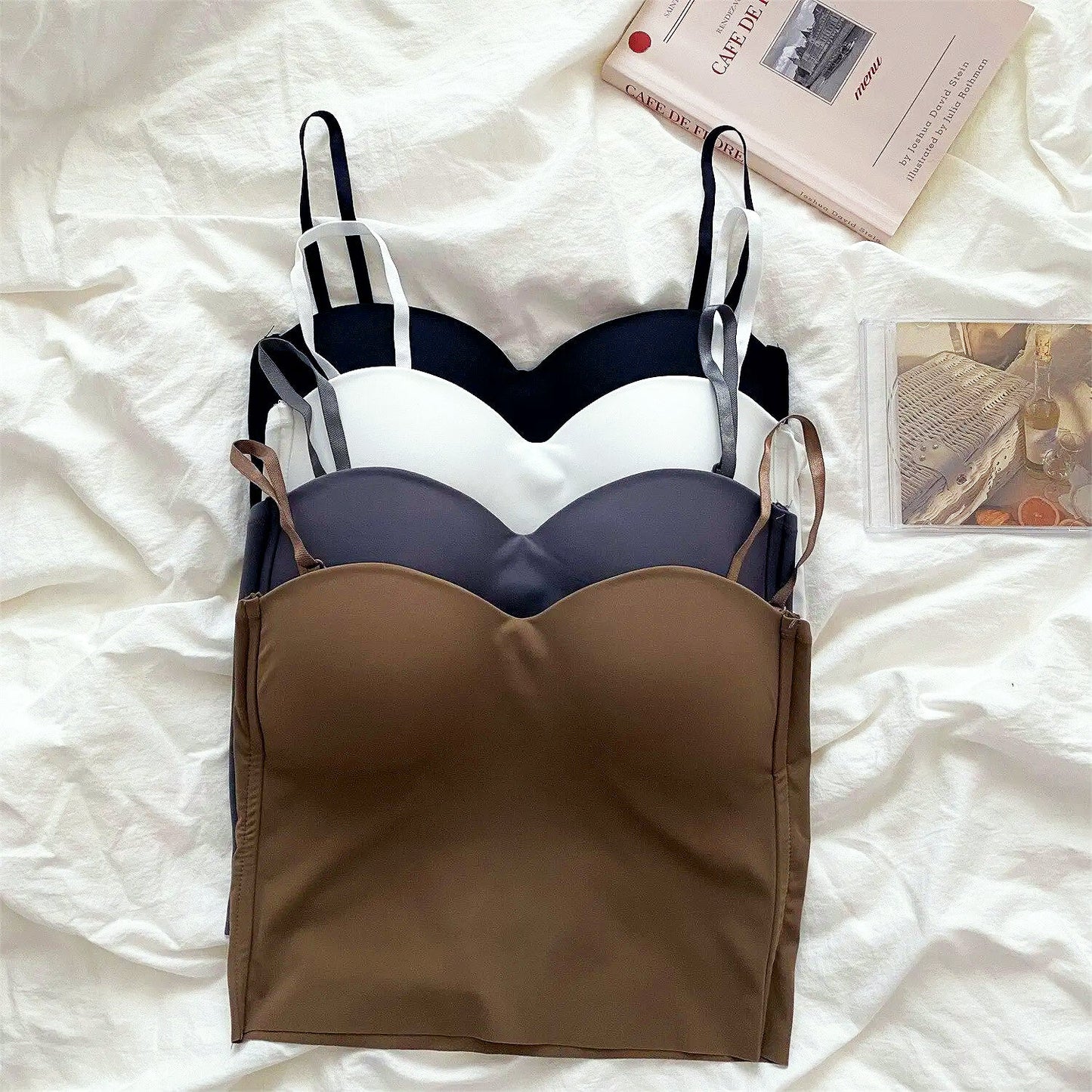 Cripes Pieces Brooklyn Débardeurs Chemises aérées avec soutien-gorge bandeau intégré pour plus de confort en été