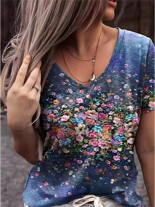 Cripes | T-shirt à col V floral