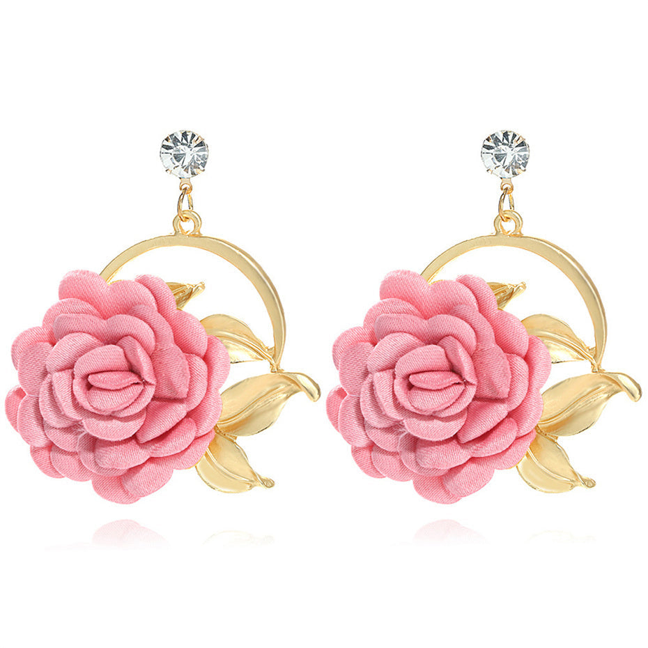 Boucles d'oreilles en strass RoseGlow