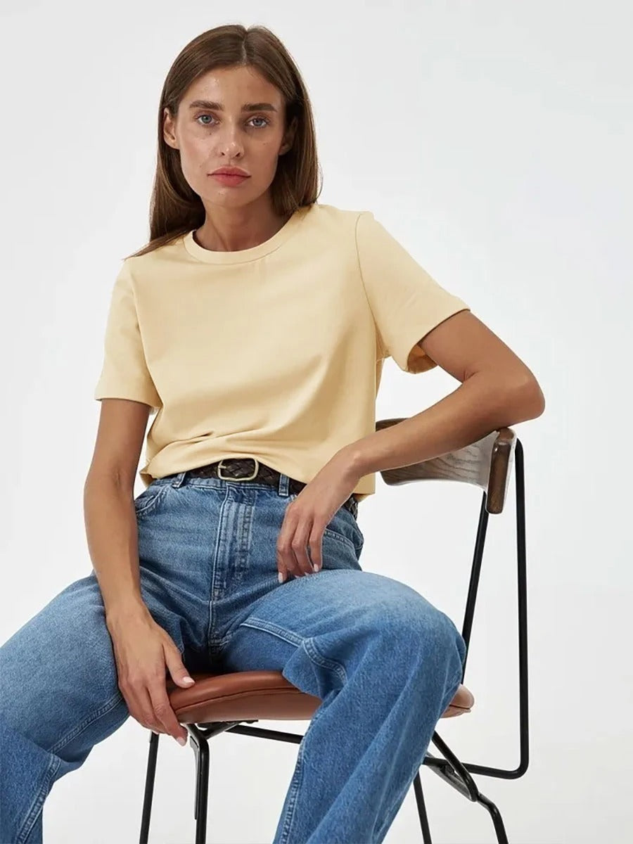 Cripes-shirt basique en coton pour femmes