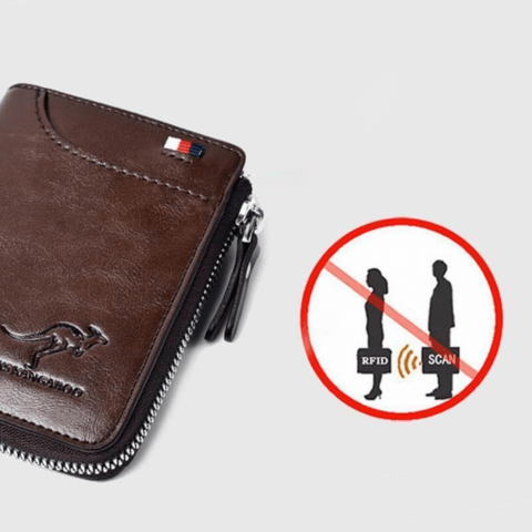 Diebstahlschutz Leder Geldbörse für Männer