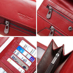 Damentasche Leder Münztasche RFID Diebstahlschutz Kartenhalter