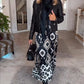 Jurk met lange mouwen en geometrische print