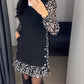 Jurk met patchworkzak en print