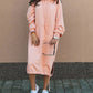 Effen kleur jurk met capuchon