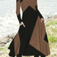 Robe contrastante avec poches et manches longues