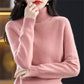Pull en laine à col montant pour femme
