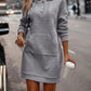 Effen casual hoodie jurk