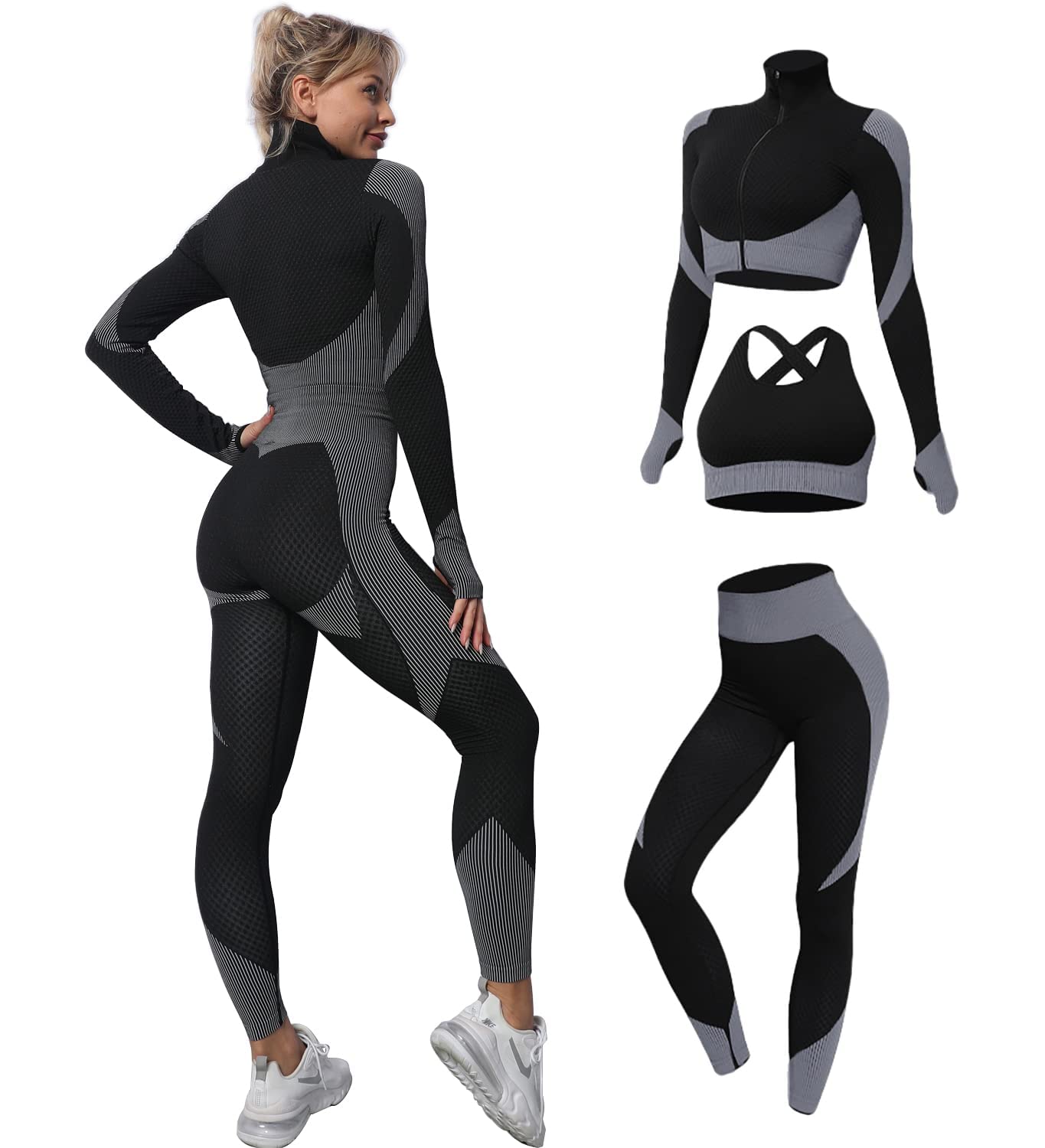 Serena - Naadloze Actieve Sportset (3-delig)