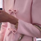 Effen kleur elegante jurk met strikken