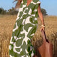 Robe imprimée en V