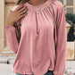 Losse top met ronde hals