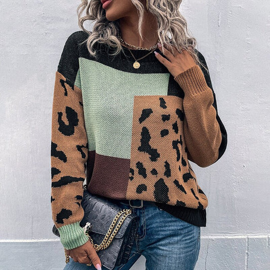 CRIPES - Lässiger Leopardenpullover