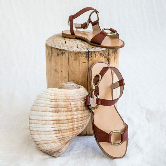 Cripes Sandales à Talon Plat et Bout Ouvert