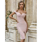 Quinn | Steppin' Out bodycon met schuine nek