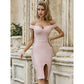 Quinn | Steppin' Out bodycon met schuine nek