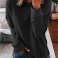 Cripes T-shirt ample à manches longues de couleur unie pour femmes d'automne et d'hiver
