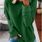 Cripes T-shirt ample à manches longues de couleur unie pour femmes d'automne et d'hiver