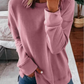 Cripes T-shirt ample à manches longues de couleur unie pour femmes d'automne et d'hiver
