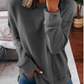 Cripes T-shirt ample à manches longues de couleur unie pour femmes d'automne et d'hiver