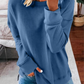 Cripes T-shirt ample à manches longues de couleur unie pour femmes d'automne et d'hiver