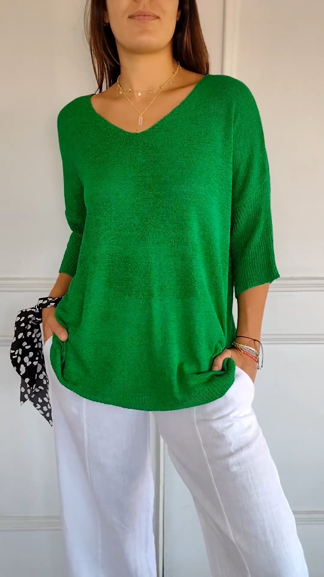 Delphine™ | Pull tricot solide avec encolure en V