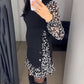 Jurk met patchworkzak en print