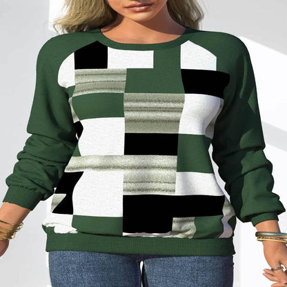 CRIPES - Karierter Pullover mit Rundhalsausschnitt