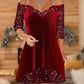 Off-shoulder jurkje met pailletten