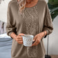 Relaxte top met kanten patchwork
